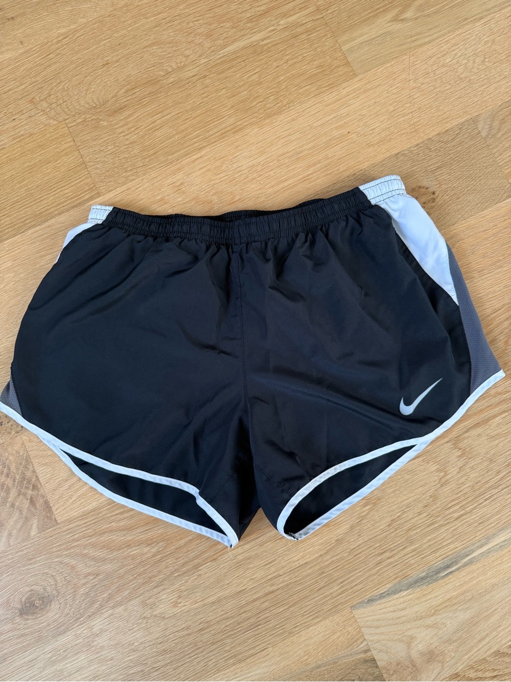 Nike Women's Black Athletic Shorts with White Trim